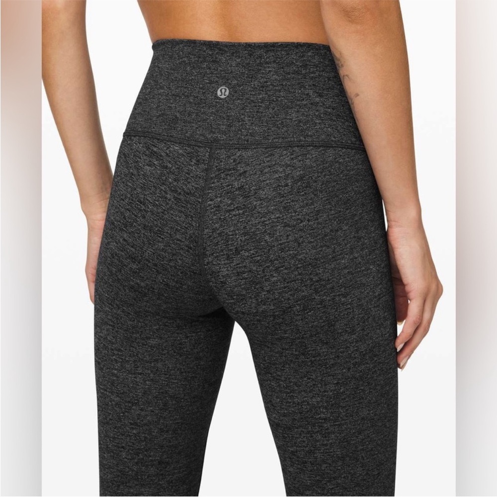 Lululemon black/ gray heather leggings 6
